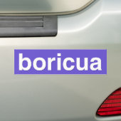 boricua バンパーステッカー (車上)