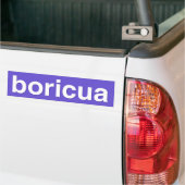 boricua バンパーステッカー (トラック上)