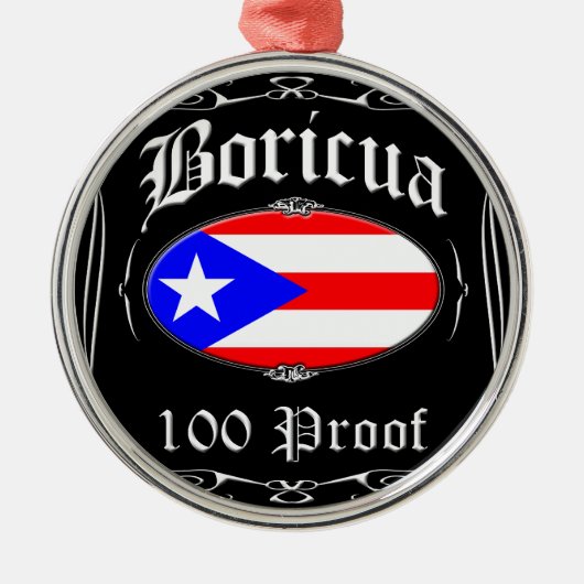 Boricua 100の証拠 メタルオーナメント (正面)