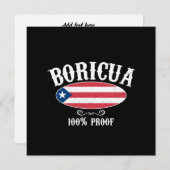 Boricua 100%プエルトリコグリーティングカード(FLAT) シーズンカード (正面/裏面)