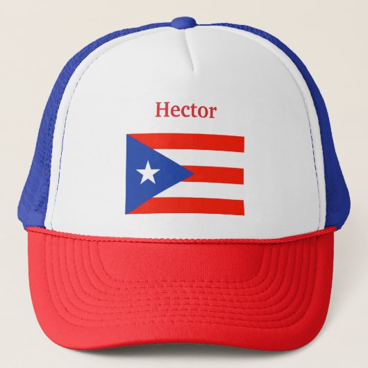 Boricua Banderasのプエルトリコの旗4Hector キャップ (正面)