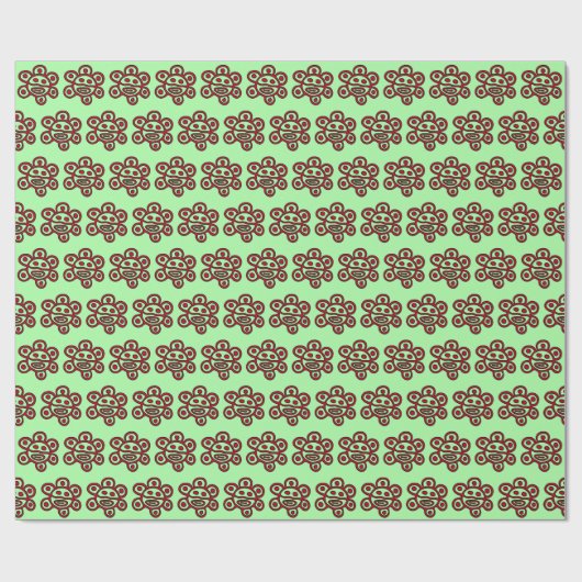 Boricua Christmas Sun Red wrapping paper ラッピングペーパー (フラット)