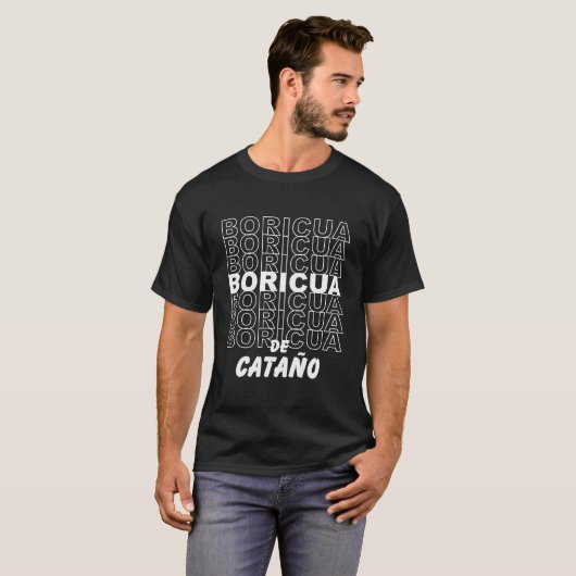 Boricua De Cataã±O Puerto Rico Tシャツ (正面フル)