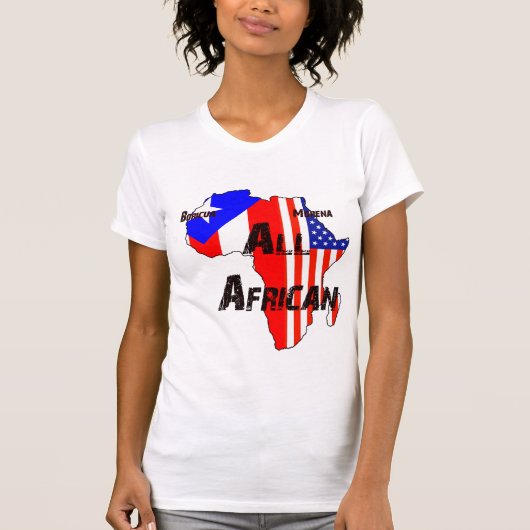 Boricua、Morena、すべてのアフリカ人- Tシャツ (正面)