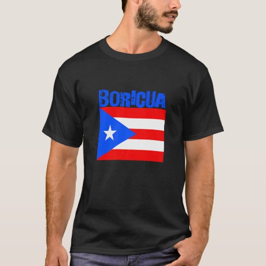 Boricua Roots Puerto Rico Pride PR Souvenir Puerto Tシャツ (正面)