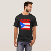 Boricua Roots Puerto Rico Pride PR Souvenir Puerto Tシャツ (正面フル)