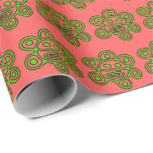 Boricua Sun Green Christmas wrapping paper ラッピングペーパー (ロールコーナー)