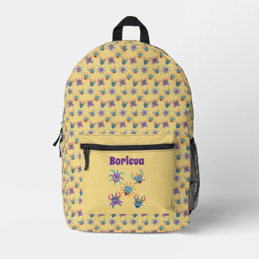 Boricua Vejigante backpack プリントバックパック (正面)
