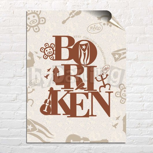 Boriken Puerto Rico Taino Wall Artダウンロードポスター ポスター