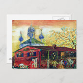 Boris Kustodievアート:ショスタコーヴィッチ美術館 ポストカード (正面/裏面)