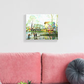 Boris Kustodiev、春、有名絵画な キャンバスプリント (インサイチュ (リビング))