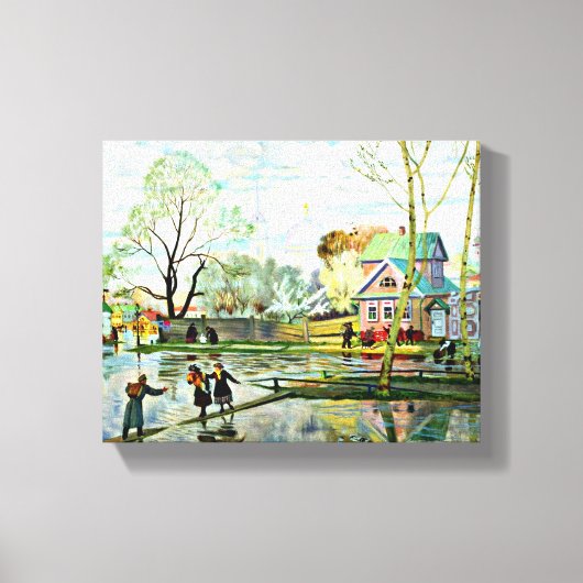 Boris Kustodiev、春、有名絵画な キャンバスプリント (正面)