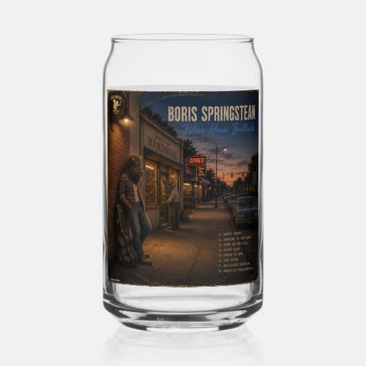 Boris Springstean: パロディ ガラス缶 (正面)