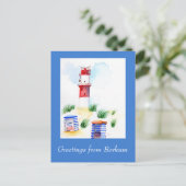 Borkumカスタマイズ可能なあいさつ葉書 ポストカード (スタンド正面)