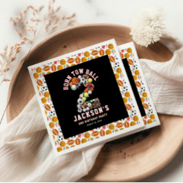 Born 2 Ball Sport Themed Boy 2nd Birthday Party スタンダードカクテルナプキン