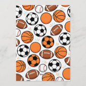 Born 2 Ball Sport Themed Boy 2nd Birthday Party  招待状 (裏面)