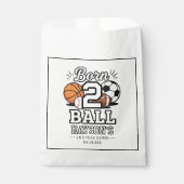 Born 2 Ball Sports Themed Boy 2nd Birthday Party フェイバーバッグ (正面)