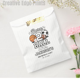 Born 2 Ball Sports Themed Boy 2nd Birthday Party フェイバーバッグ