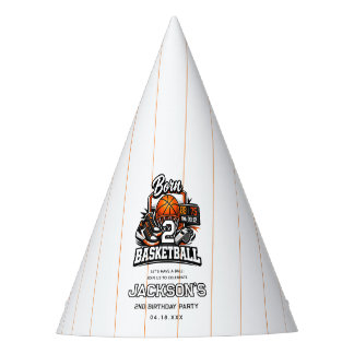 Born 2 Basketball | Sports Themed 2nd Birthday パーティーハット