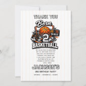 Born 2 Basketball Sports Themed Boy 2nd Birthday  サンキューカード (正面)