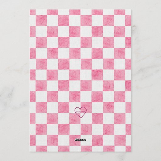 Born 2 Be Wild Pink, Black Motorcycle 2nd Birthday 招待状 (裏面)