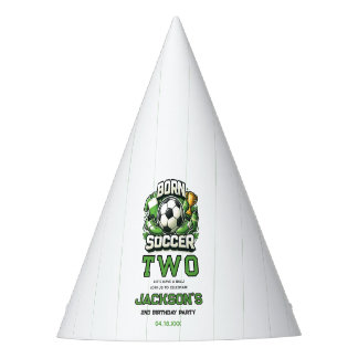 Born 2 Soccer Sports Themed Boy 2nd Birthday Party パーティーハット