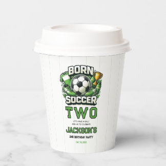 Born 2 Soccer Sports Themed Boy 2nd Birthday Party 紙コップ