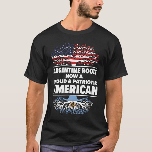 Born Argentine Argentina American USA Citizenship Tシャツ (正面)