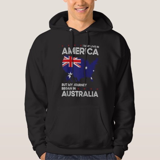 Born Australian Australia American USA Citizenship パーカ (正面)