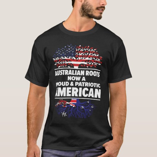 Born Australian Australia American USA Citizenship Tシャツ (正面)