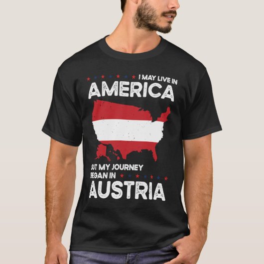 Born Austrian Austria American USA Citizenship 1 Tシャツ (正面)