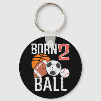 Born Basketball Football 2nd Birthday Toddler Boy  キーホルダー