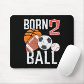 Born Basketball Football 2nd Birthday Toddler Boy マウスパッド (マウス)