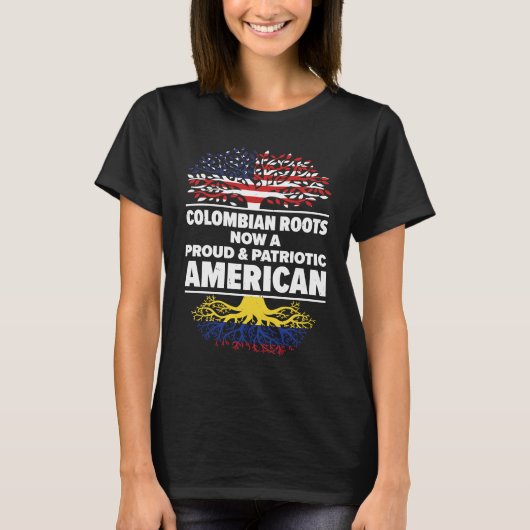 Born Colombian Colombia American USA Citizenship Tシャツ (正面)
