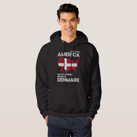 Born Danish Denmark American USA Citizenship パーカ (正面フル)