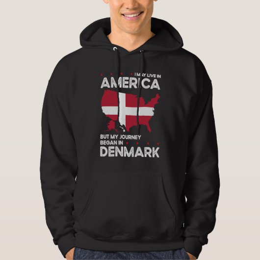 Born Danish Denmark American USA Citizenship パーカ (正面)