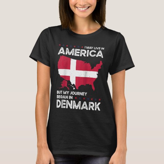Born Danish Denmark American USA Citizenship Ragla Tシャツ (正面)