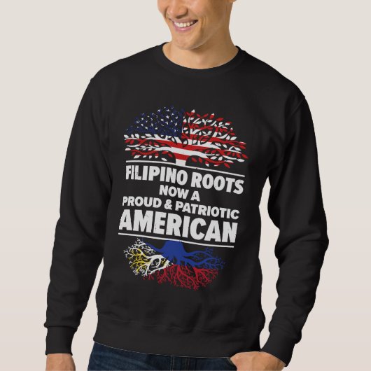 Born Filipino Philippines American USA Citizenship スウェットシャツ (正面)