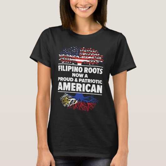 Born Filipino Philippines American USA Citizenship Tシャツ (正面)