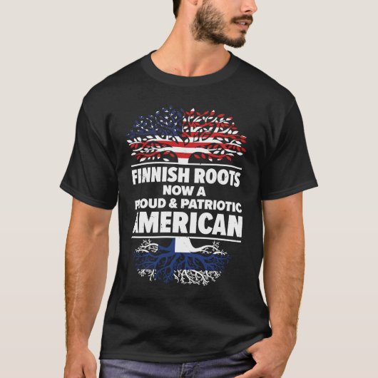 Born Finnish Finland American USA Citizenship Tシャツ (正面)