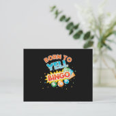 Born For Bingo Player Lucky Game Gambling Gift ポストカード (スタンド正面)