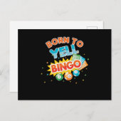 Born For Bingo Player Lucky Game Gambling Gift ポストカード (正面/裏面)