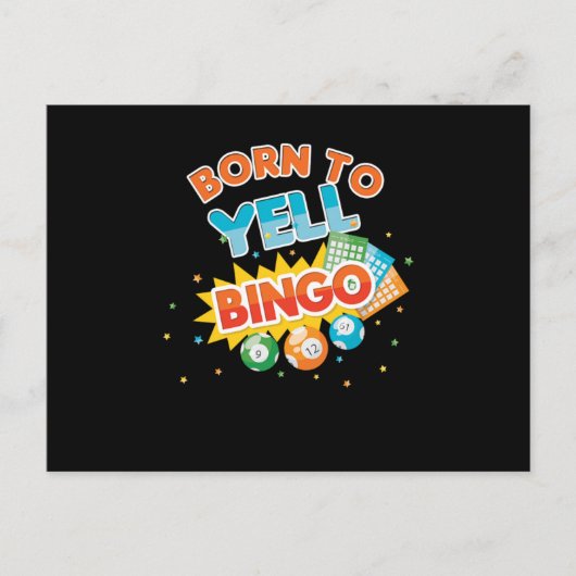 Born For Bingo Player Lucky Game Gambling Gift ポストカード (正面)