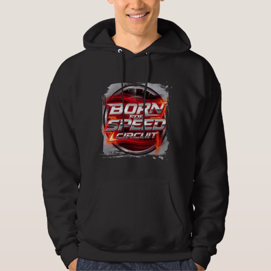 Born for Speed Circuit Motion Lines Hoodie – Racin パーカ (正面)