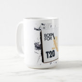 Born For T20 Cricket Graphic Tee コーヒーマグカップ (正面左)