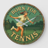 Born for  tennis  ラージ壁時計 (正面)
