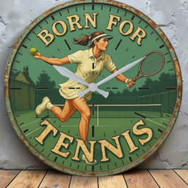 Born for  tennis  ラージ壁時計