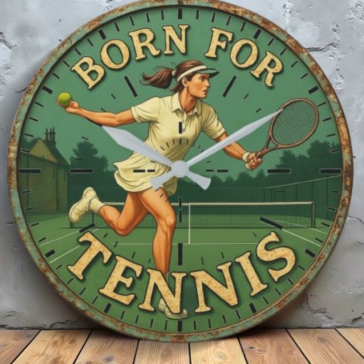 Born for  tennis  ラージ壁時計