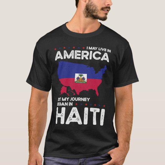 Born Haitian Haiti American USA Citizenship Tシャツ (正面)