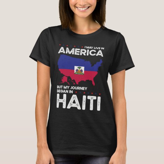 Born Haitian Haiti American USA Citizenship Tシャツ (正面)